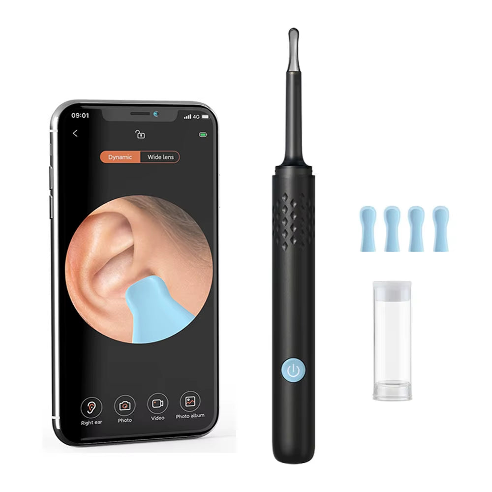 WIFI Visual Ear Cleaner Otoscope Camera with 6 LED Lights 4.0Mm Mini Ear Wax Removal Tool with Camera Take Video 500W HD Earpick